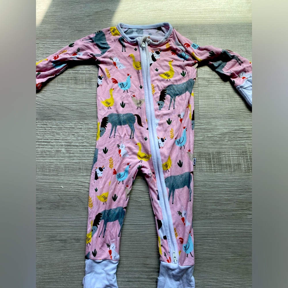 Little sleepies pink farm 0-3 month
